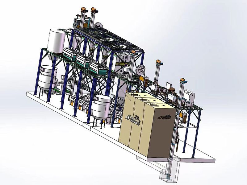 SOUTH AMERICA 150TPD Steel Frame Wheat Flour Mill Plant