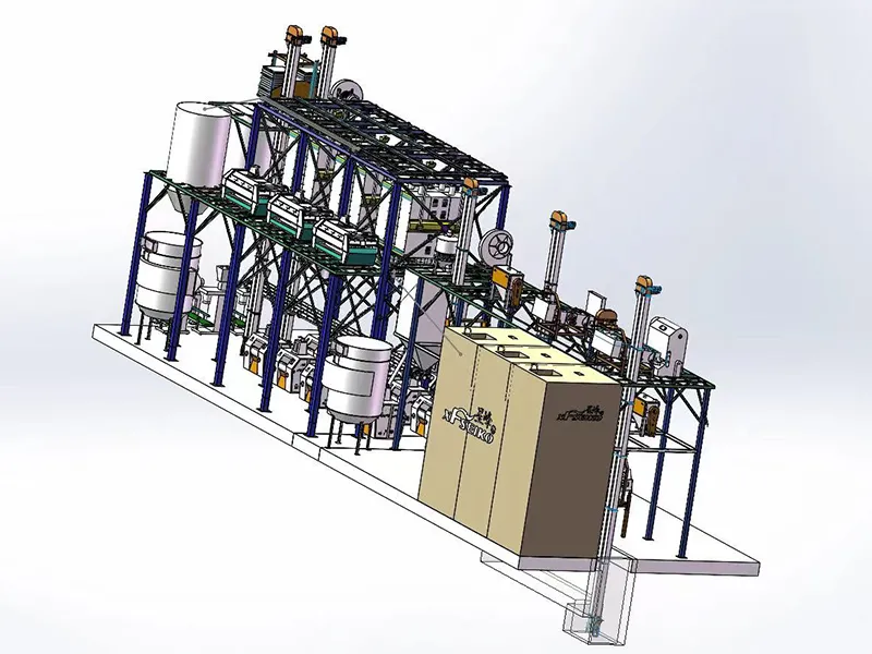 SOUTH AMERICA 150TPD Steel Frame Wheat Flour Mill Plant