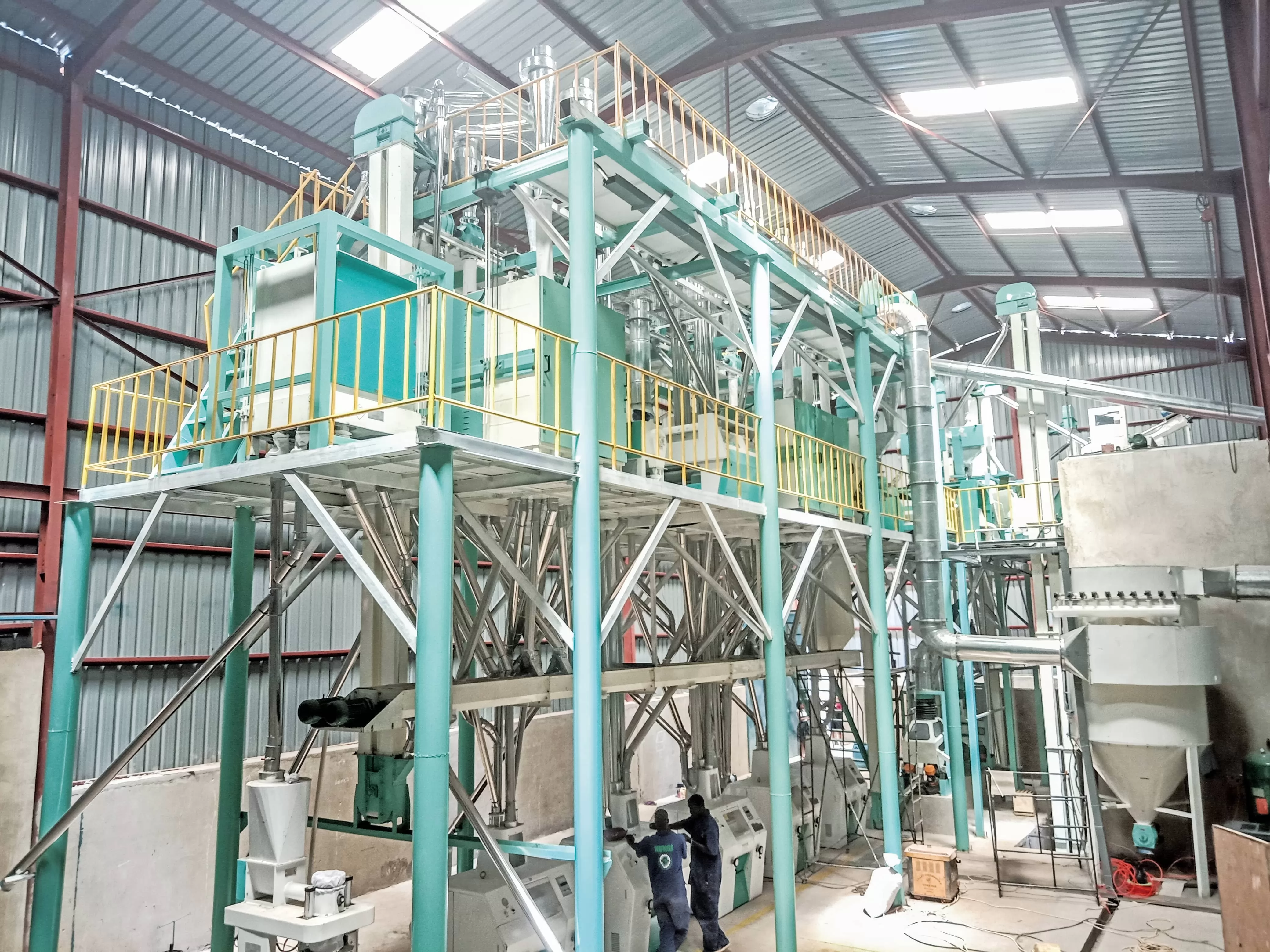 UGANDA 50TPD-60TPD Steel Frame Wheat Mill Plant