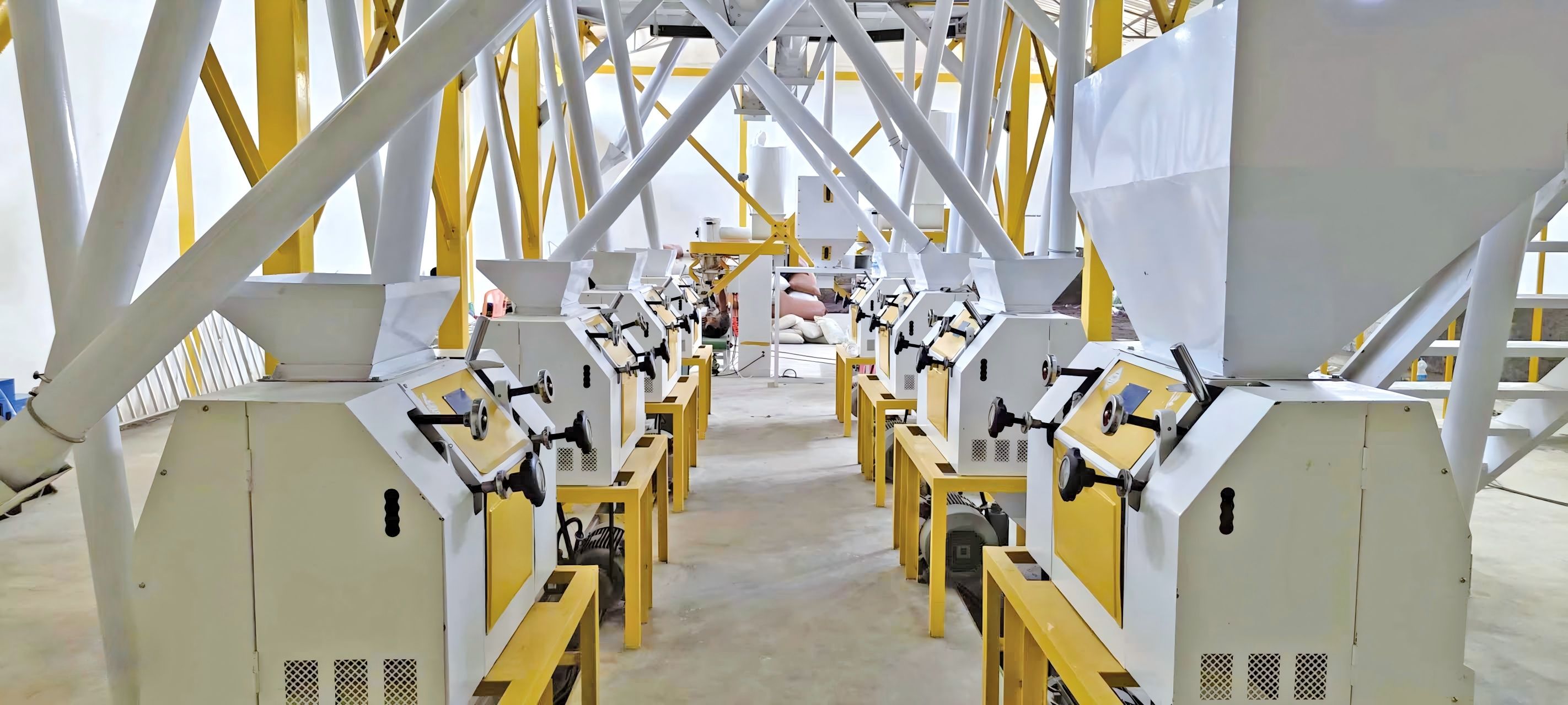 ETHIOPIA 42TPD Steel Frame Wheat Flour Mill Plant