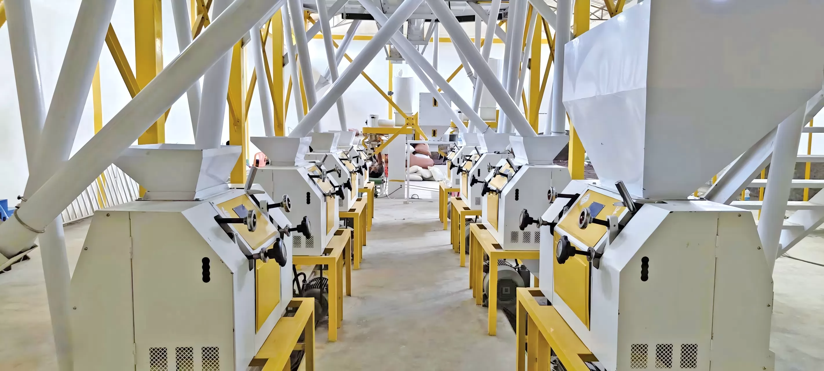 ETHIOPIA 42TPD Steel Frame Wheat Flour Mill Plant