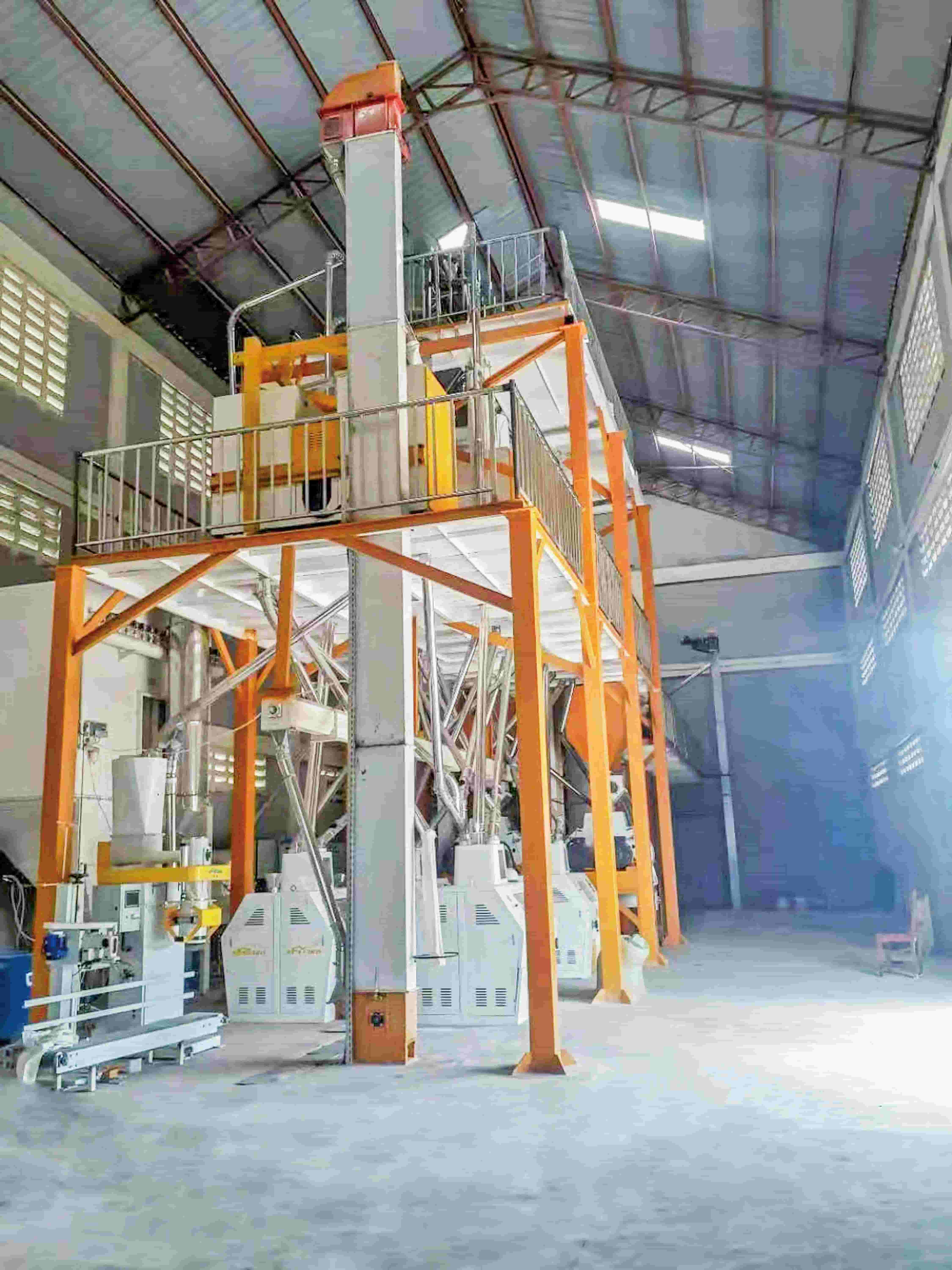 TANZANIA 100TPD-120TPD Steel Frame Maize Flour Mill Plant