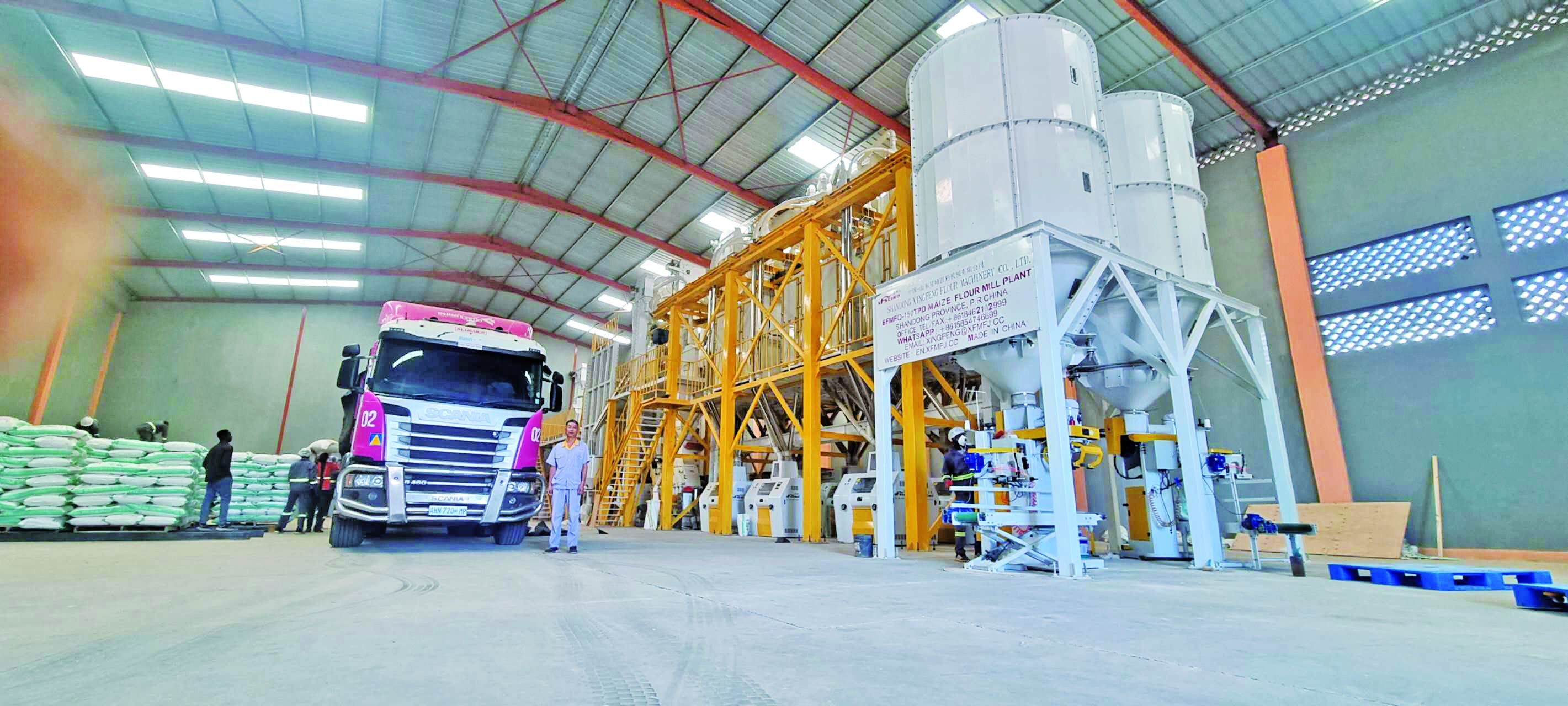 Intelligent maize flour processing plant